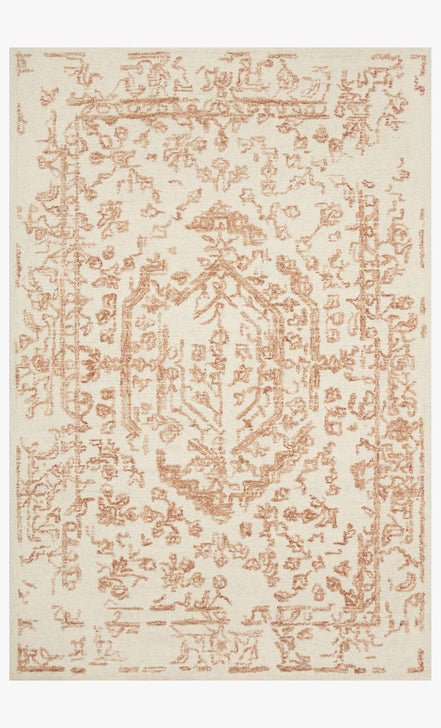 Annie ANN-01 White/Rust Rug - Rug & Home