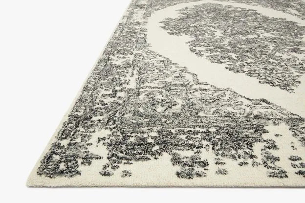 Annie ANN-02 White/Black Rug - Rug & Home