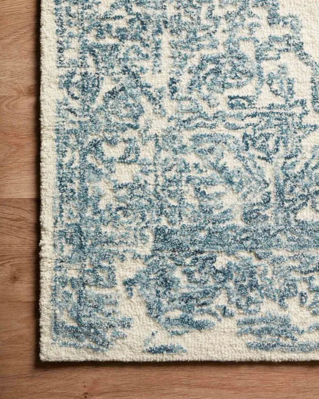 Annie ANN-02 White/Blue Rug - Rug & Home