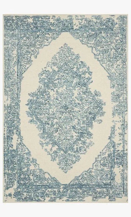 Annie ANN-02 White/Blue Rug - Rug & Home