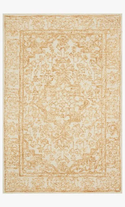 Annie ANN-03 White/Gold Rug - Rug & Home