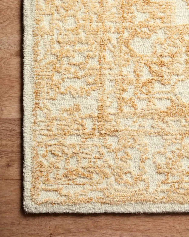 Annie ANN-03 White/Gold Rug - Rug & Home