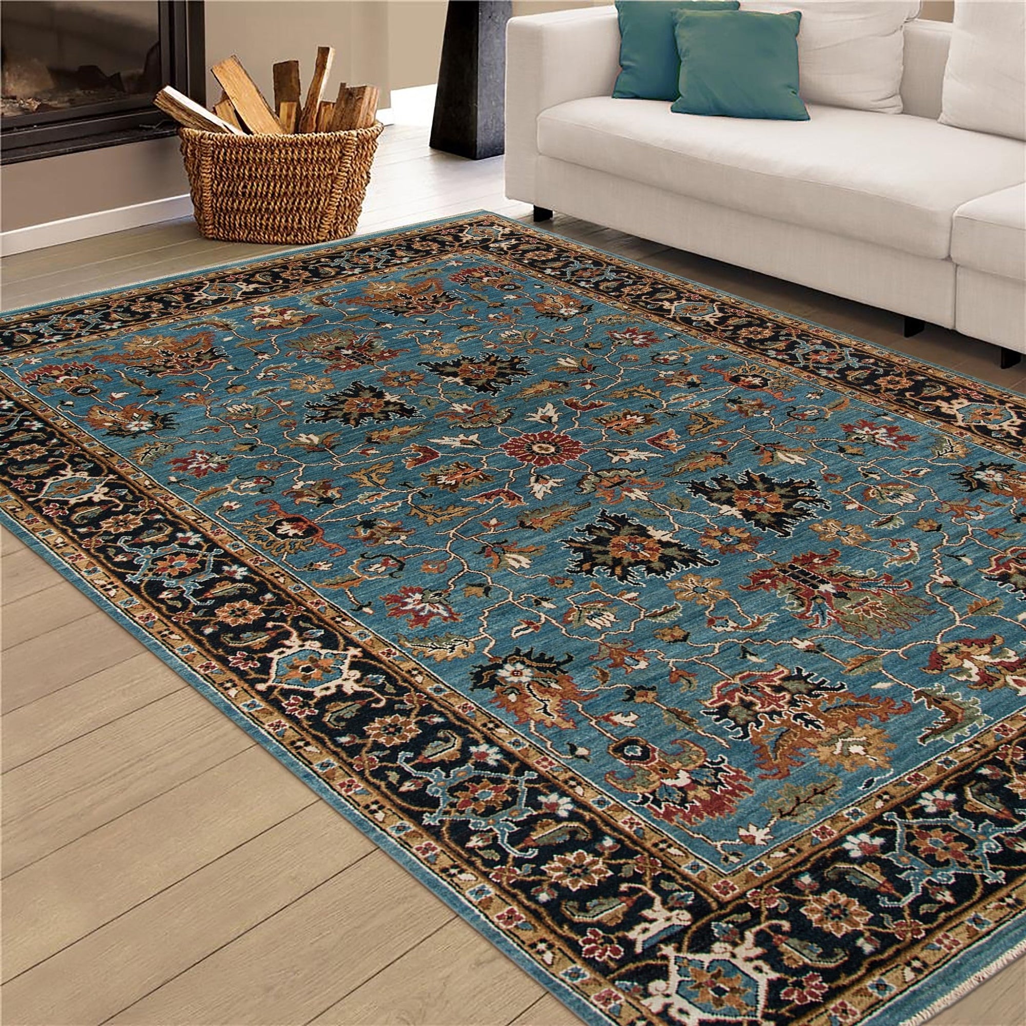 Antiquity ANQ-12 Turquoise Rug - Rug & Home