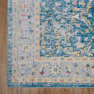 Antiquity LR81455 Blue Yellow Rug - Rug & Home