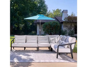 Aria Outdoor 4pc Sectional - Rug & Home