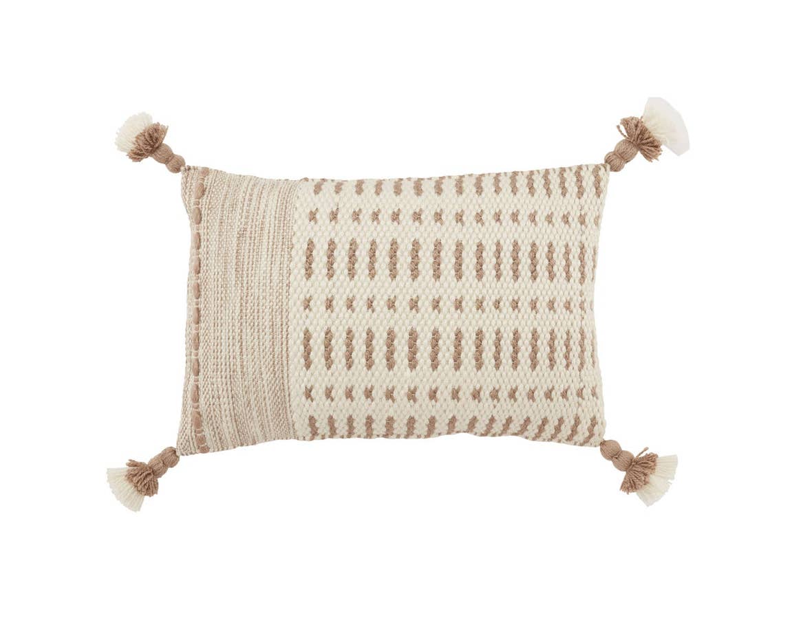 Armour ARM01 Light Taupe/Ivory Pillow - Rug & Home