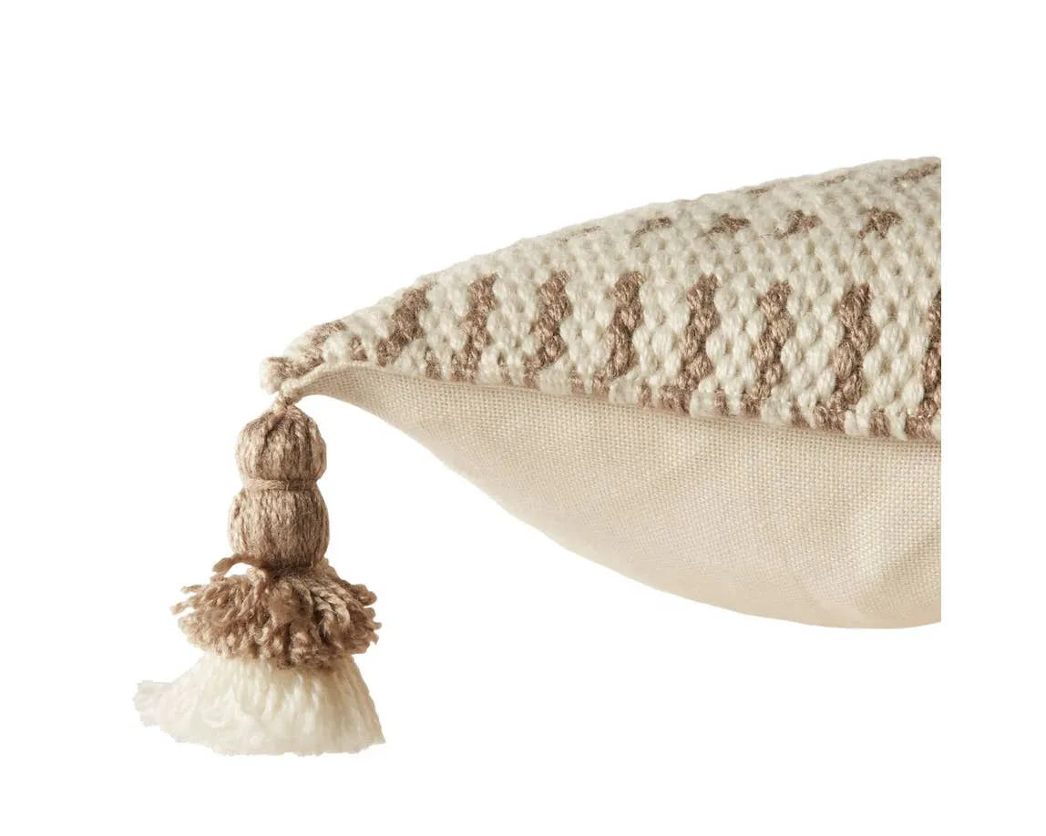 Armour ARM01 Light Taupe/Ivory Pillow - Rug & Home