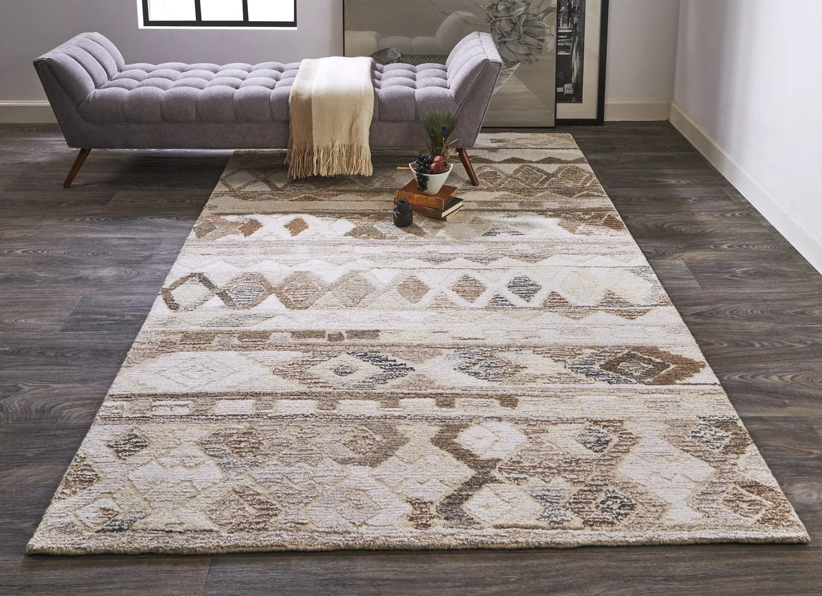 Asher 8770F Ivory/Brown Rug - Rug & Home