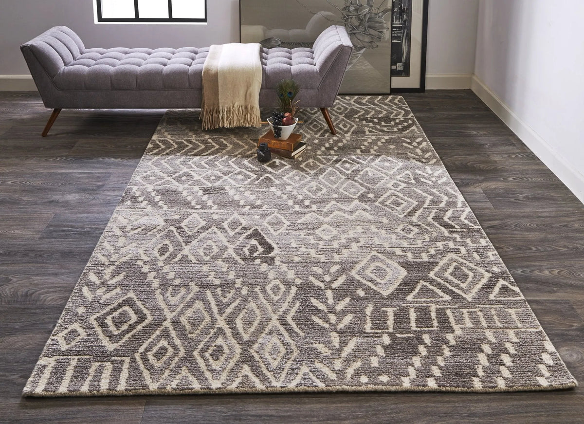 Asher 8771F Gray/White Rug - Rug & Home