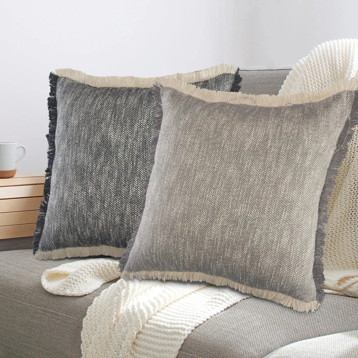 Aspen Lr07611 Gray/White Pillow