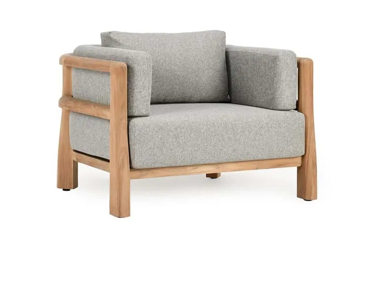 Aston Outdoor Accent Chair Natural/Gray - Rug & Home