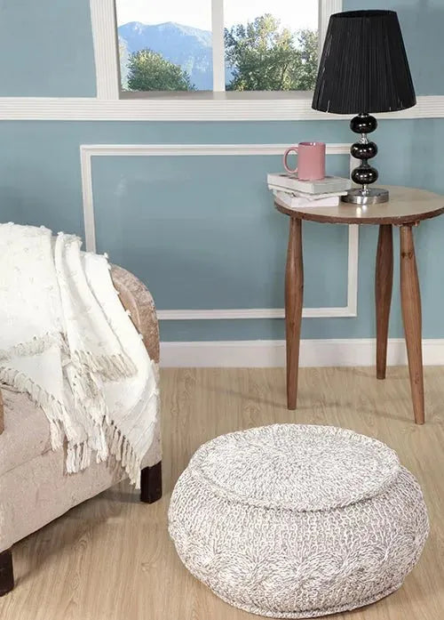 Astrid 99710GYN Grey/Natural Pouf