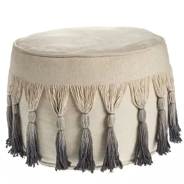 Astrid 99713NGY Natural/Grey Pouf
