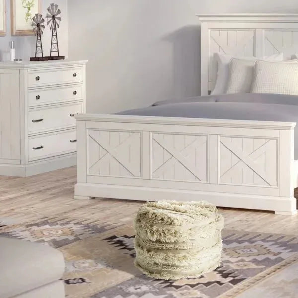 Astrid 99715IVO Ivory Pouf