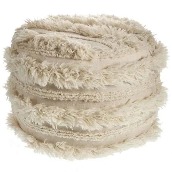 Astrid 99715IVO Ivory Pouf