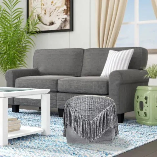 Astrid 99760GRY Grey Pouf