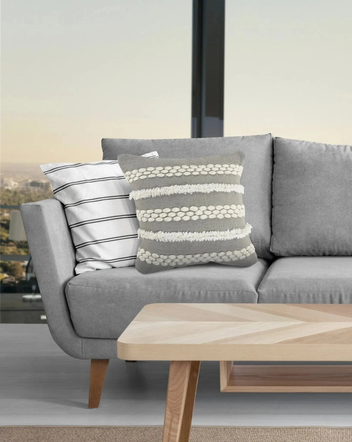 Atlantis Lr07561 Gray/Ivory Pillow