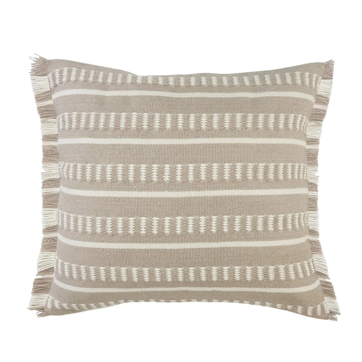 Atlantis Lr07588 Taupe/White Pillow