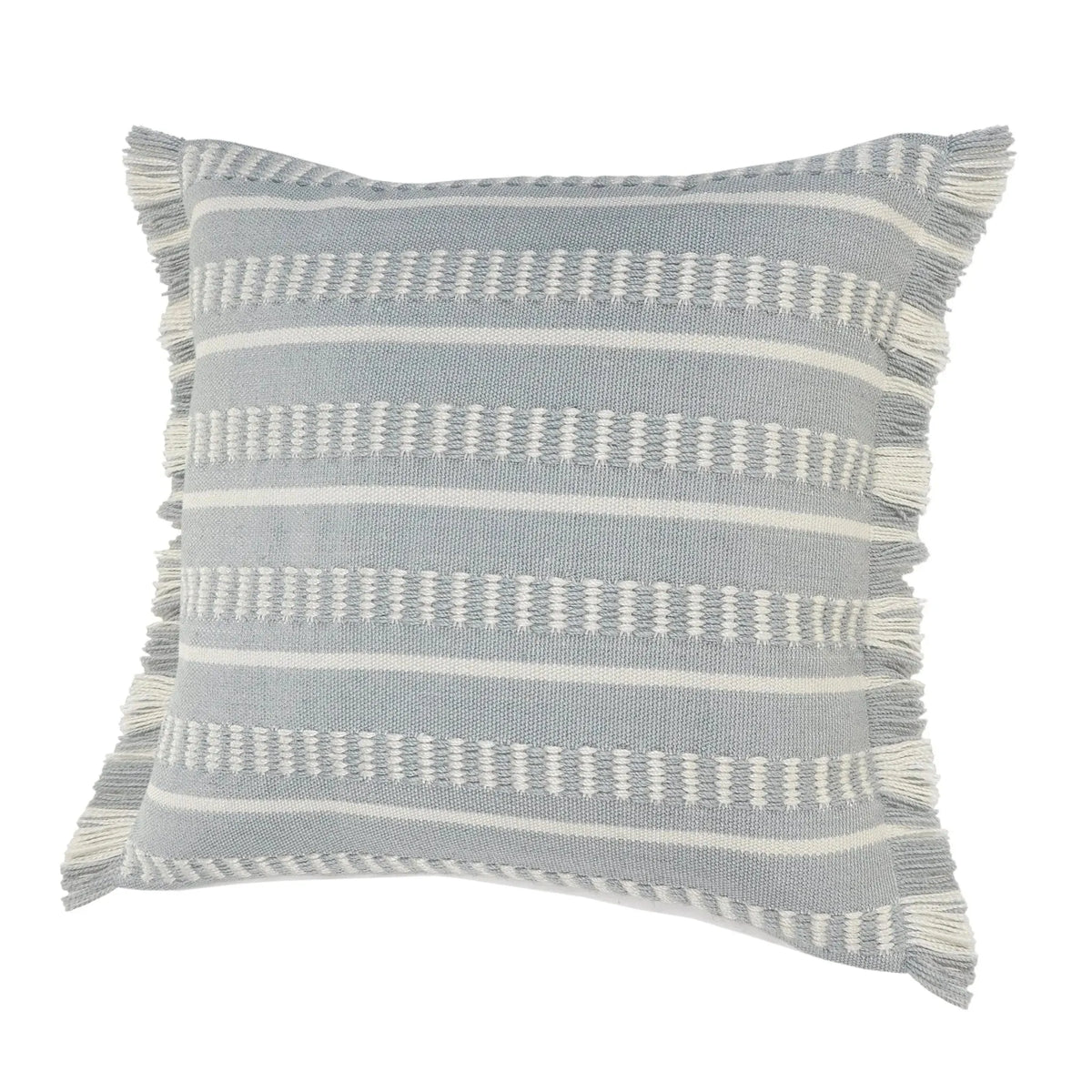 Atlantis Lr07590 Slate Blue-Gray/White Pillow