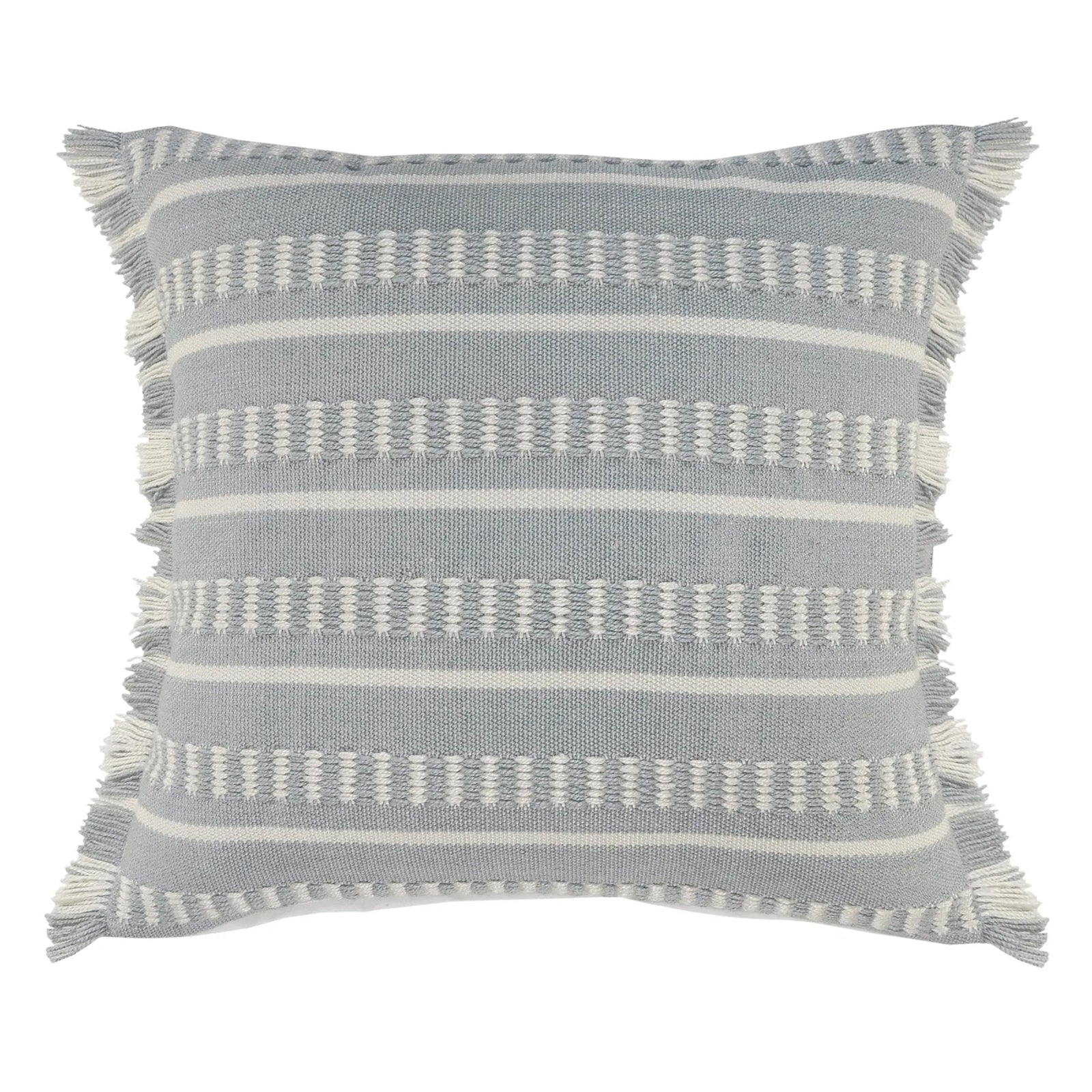 Atlantis Lr07590 Slate Blue-Gray/White Pillow - Rug & Home