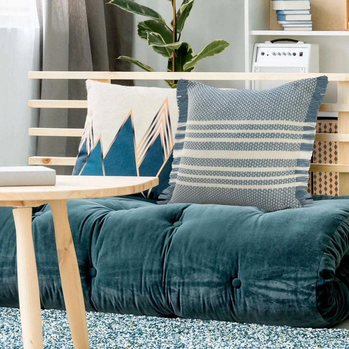 Atlantis Lr07592 Blue/White Pillow