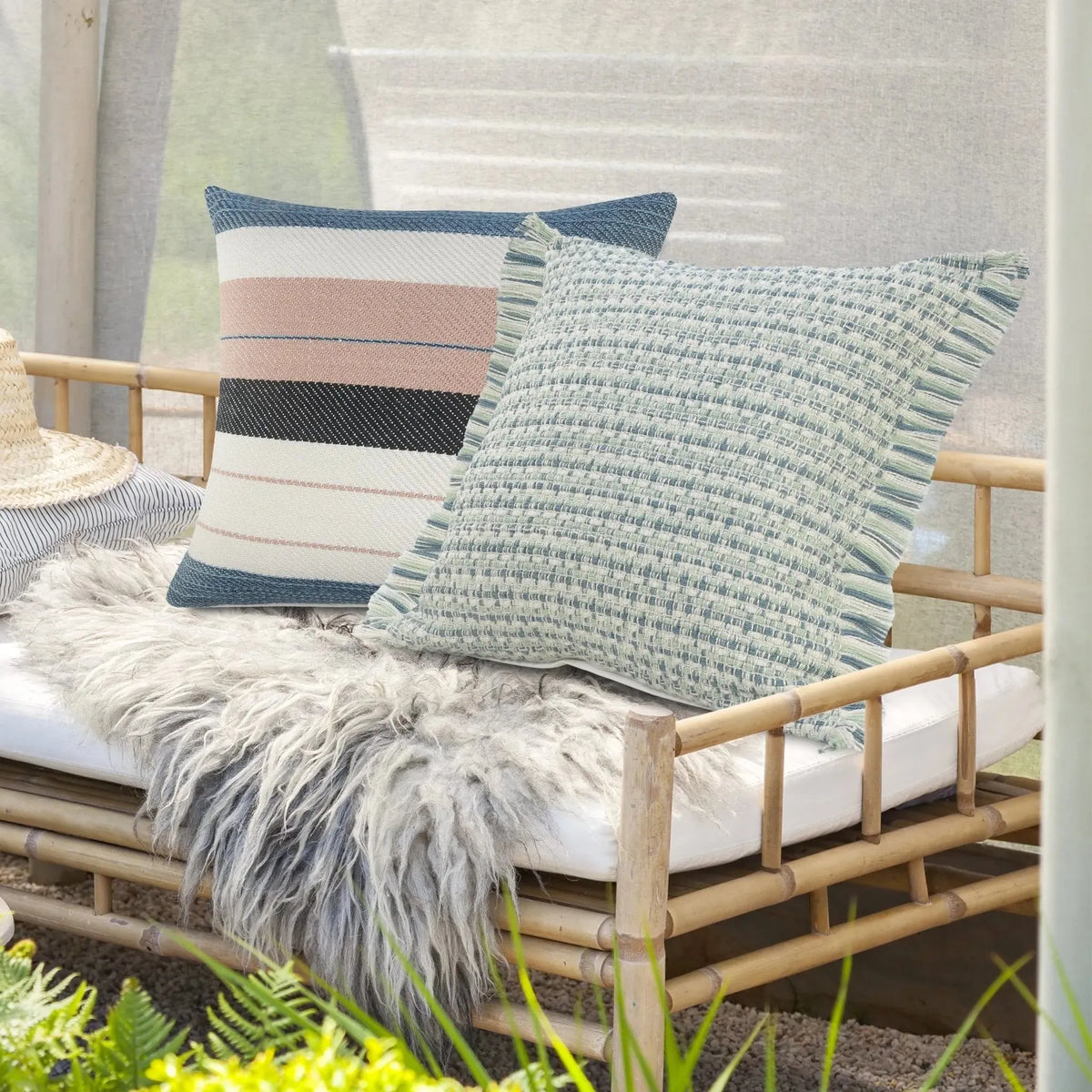 Atlantis Lr07594 Blue/Green Pillow