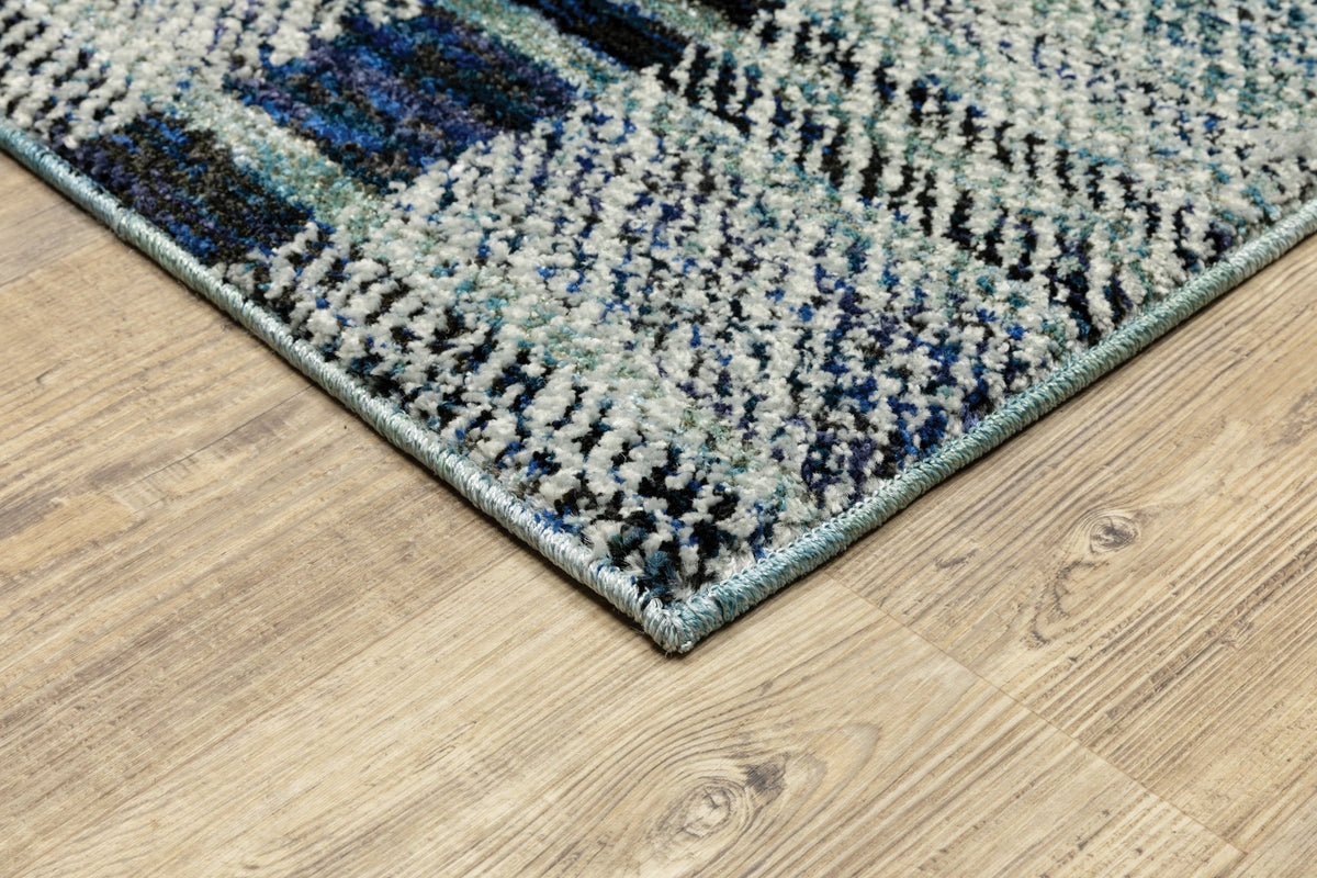 Atlas 752B Blue/Blue Rug - Rug & Home