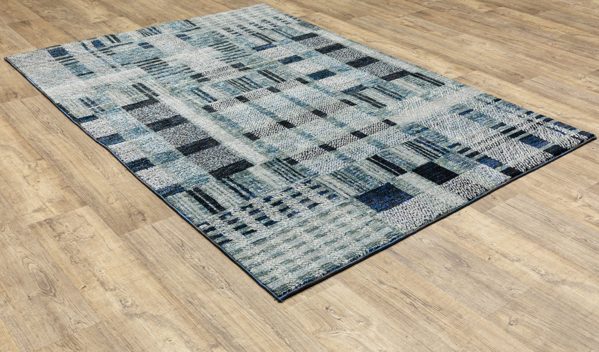 Atlas 752B Blue/Blue Rug - Rug & Home