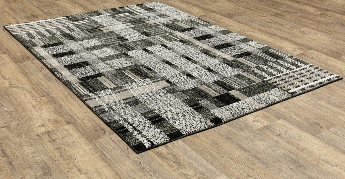 Atlas 752C Black/Grey Rug - Rug & Home