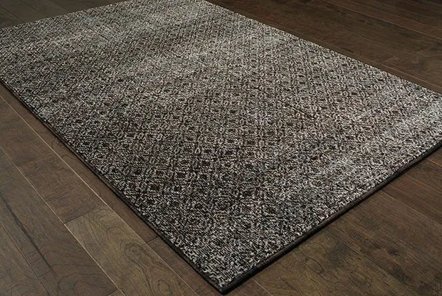 Atlas 8048Q Black/ Grey Rug - Rug & Home