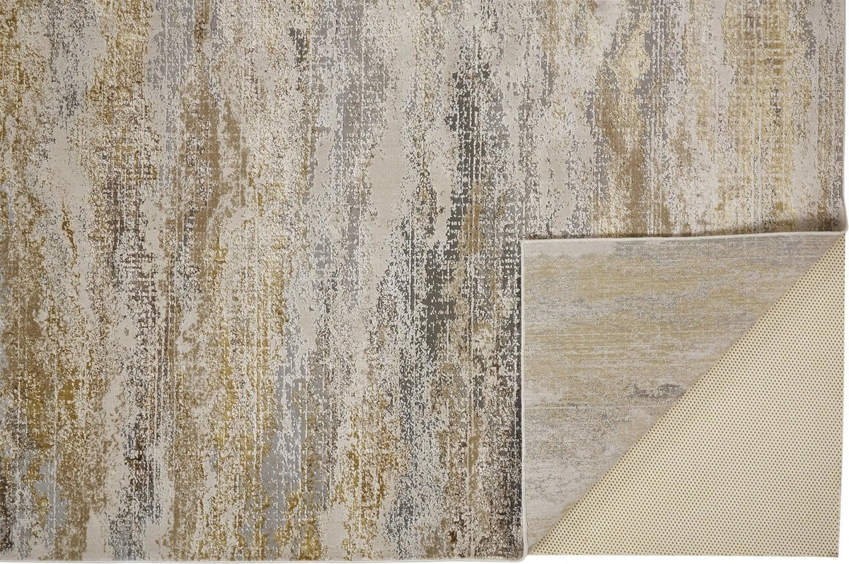 Aura 3735F Beige/Gold Rug - Rug & Home