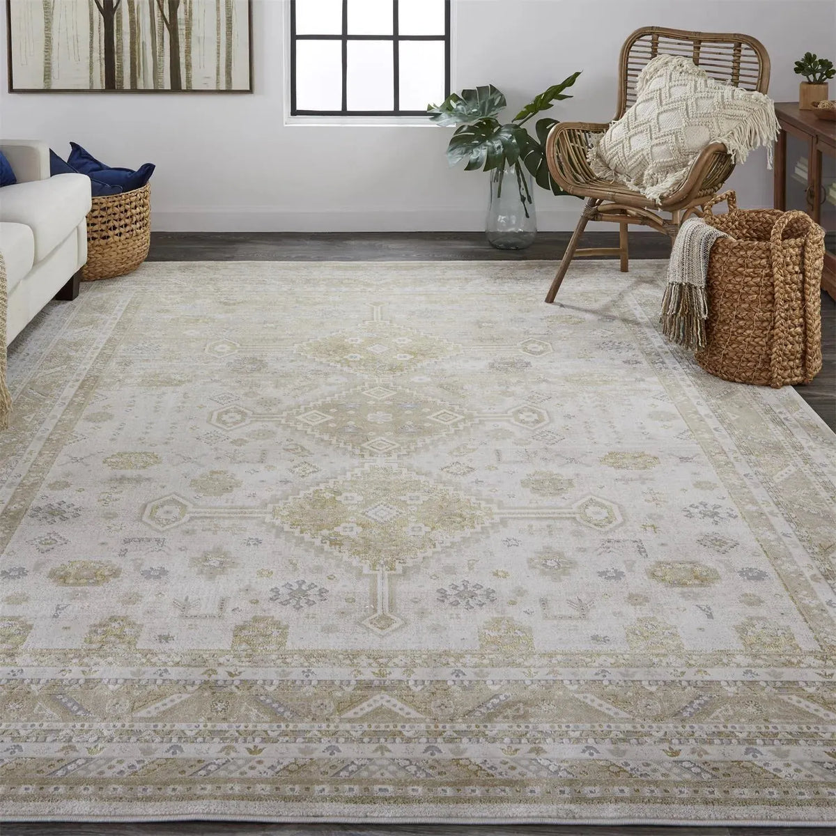 Aura 3738F Gold/Beige Rug