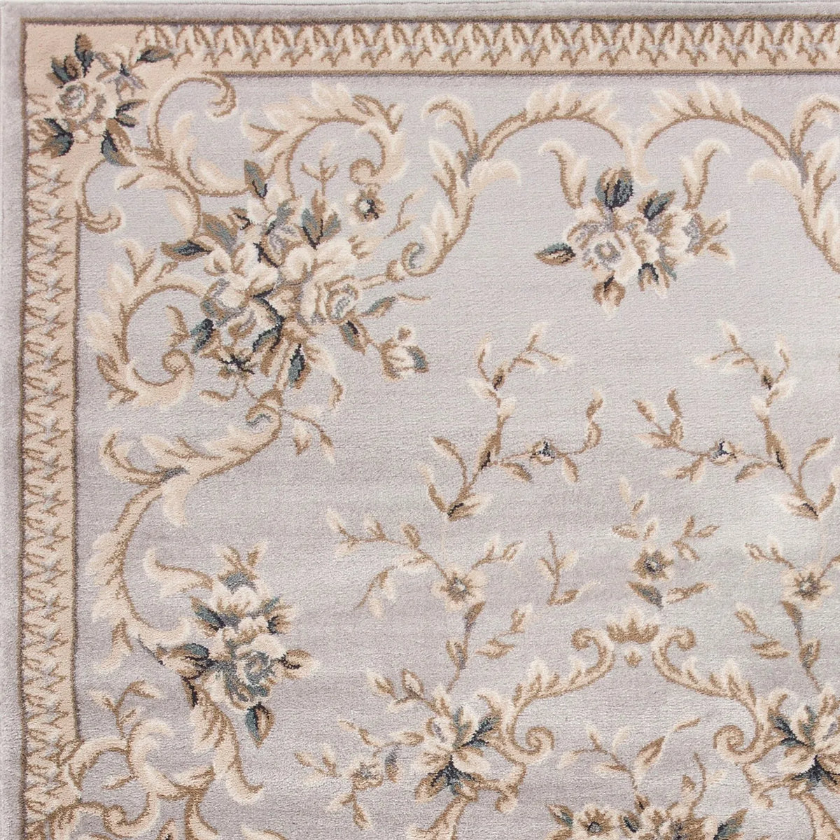 Avalon-5604 Aubusson Light Grey Rug - Rug & Home