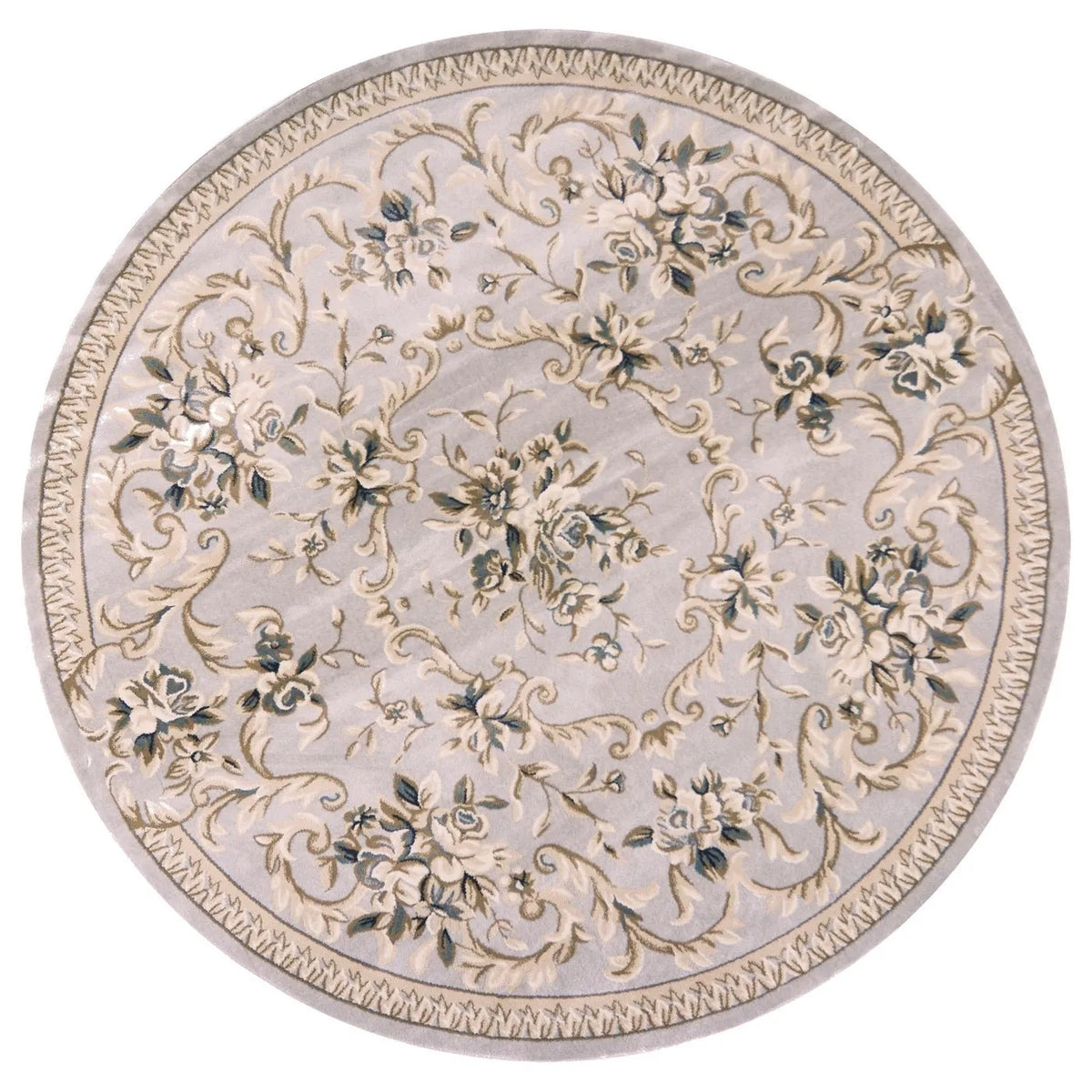 Avalon-5604 Aubusson Light Grey Rug - Rug & Home