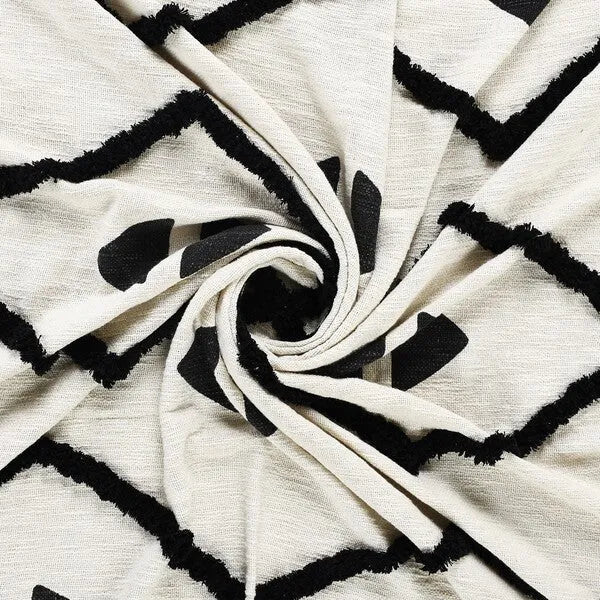Avant-garde 80197BKN Black/Natural Throw Blanket