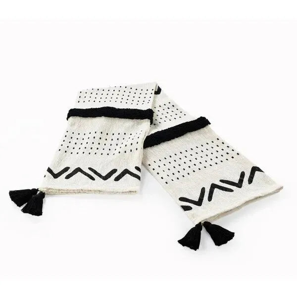 Avant-garde 80198BKN Black/Natural Throw Blanket