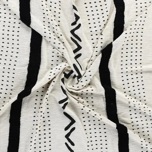 Avant-garde 80198BKN Black/Natural Throw Blanket