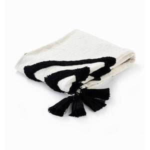 Avant-garde 80199BKN Black/Natural Throw Blanket - Rug & Home