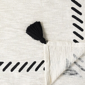 Avant-garde 80200BKN Black/Natural Throw Blanket - Rug & Home
