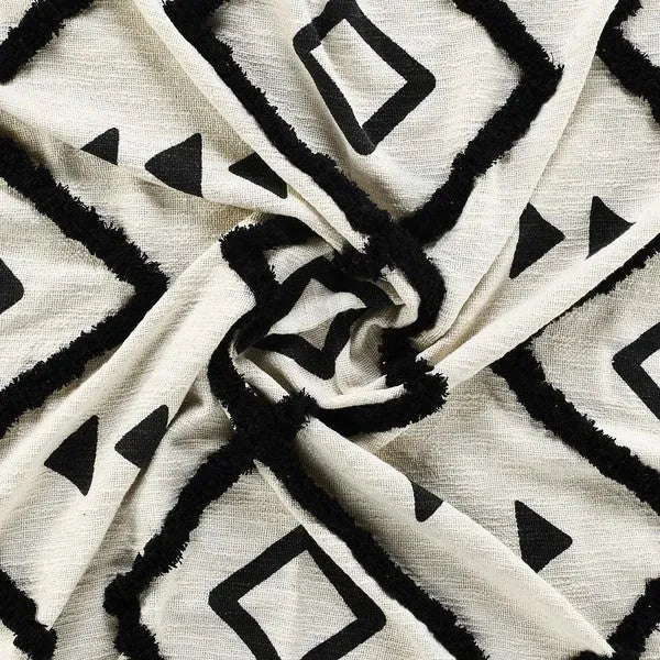 Avant-garde 80204BKN Black/Natural Throw Blanket