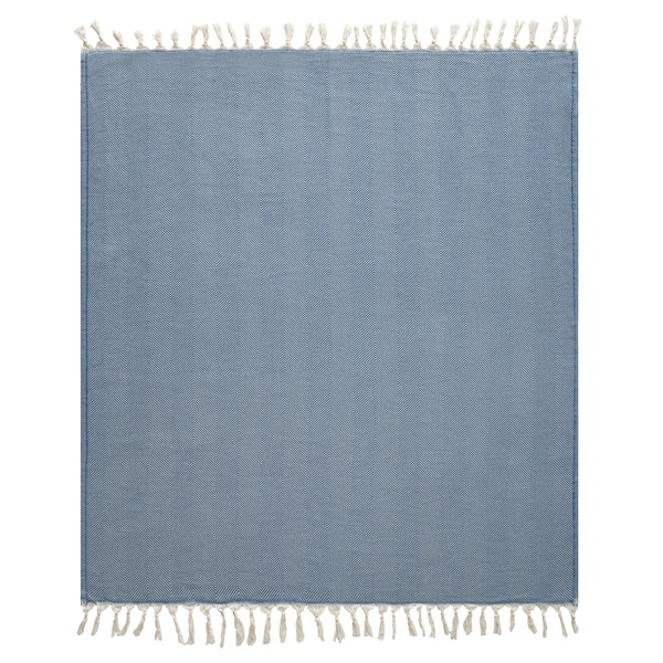 Avery 80292TEA Faded Blue Throw Blanket - Rug & Home