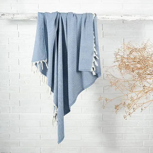 Avery 80292TEA Faded Blue Throw Blanket