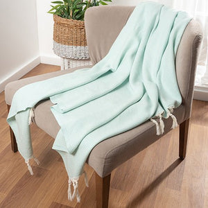 Avery 80292TEA Teal Throw Blanket - Rug & Home