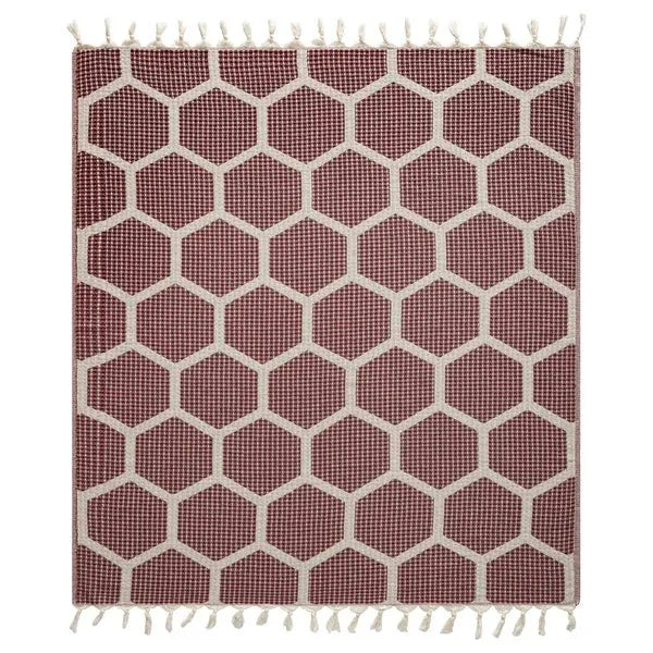 Avery 80296BUR Burgundy Throw Blanket - Rug & Home