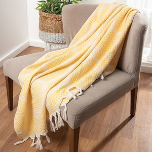 Avery 80298YLW Yellow Throw Blanket - Rug & Home