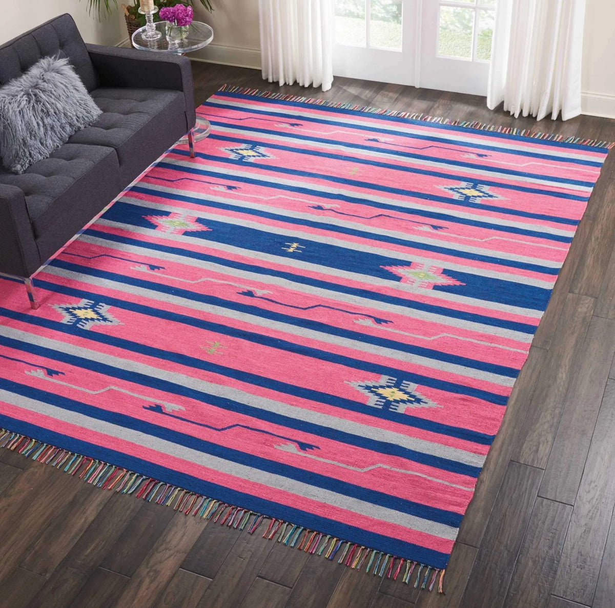 Baja BAJ01 Pink/Blue Rug - Rug & Home