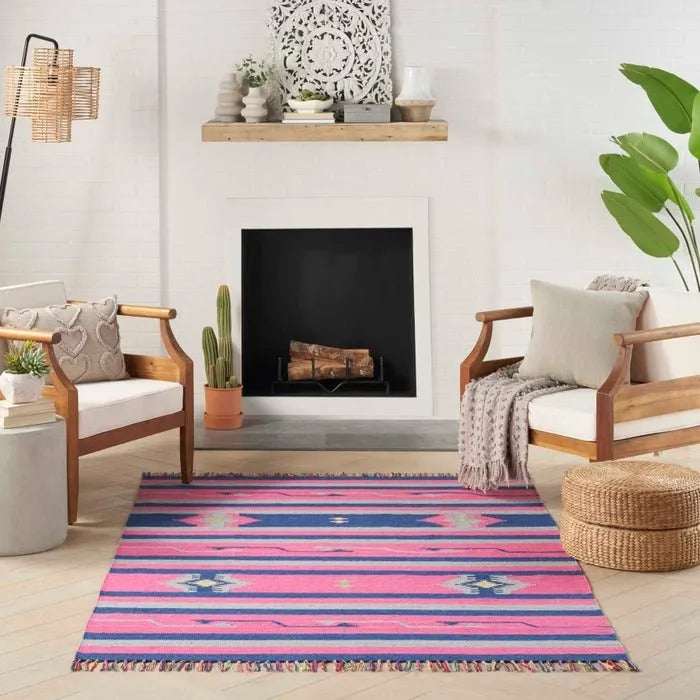 Baja BAJ01 Pink/Blue Rug - Rug & Home