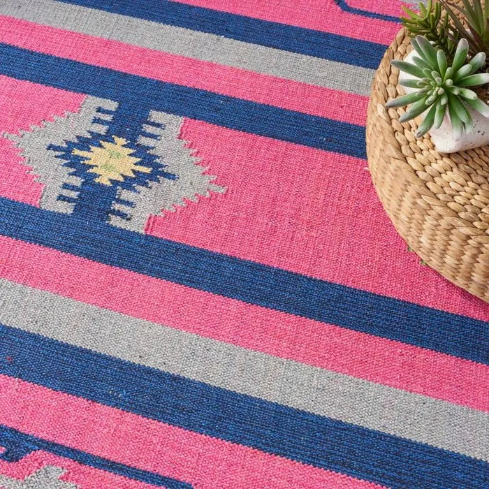 Baja BAJ01 Pink/Blue Rug - Rug & Home