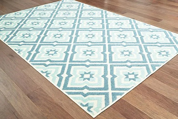 Barbados 1801H Blue Ivory Rug - Rug & Home