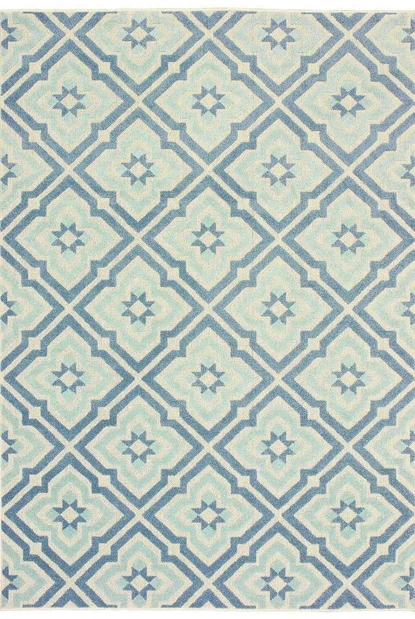 Barbados 1801H Blue Ivory Rug - Rug & Home